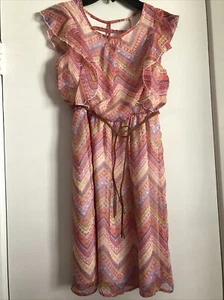 Dillard’s Xtraordinary Girls Size 12 Lined Sheer Dress Party Church FREE SHIP! - Picture 1 of 4