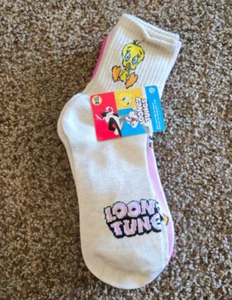 🐰 THAT'S ALL FOLKS! 🦆 Brand New Looney Tunes Socks - 3 Pack - Picture 1 of 3