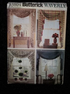 Butterick B3804 Swags and Jabots Waverly Window Treatment Uncut Sewing Pattern - Picture 1 of 1