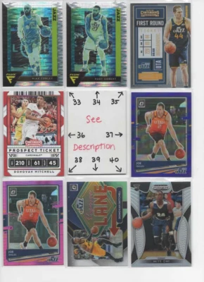 NEW Utah Jazz U-PICK Serial #'d JERS AUTO Rookie MITCHELL GOBERT MALONE STOCKTON - Image 1 of 4