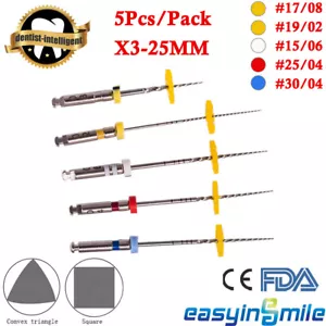 5Pcs Dental Lab Endodontic Root Files X3 Endo Rotary File Never Break 21/25/31mm - Picture 1 of 24