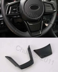 Interior Steering Wheel U Shape Cover Trim for 19-23 Subaru Forester Black 2PCS - Picture 1 of 7