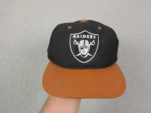 Vintage Los Angeles Raiders Snapback Hat Cap Black OS 100% Wool American Needle - Picture 1 of 13