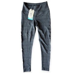 NWT prAna Transform 7/8 Leggings in Charcoal Stripe, XS - Picture 1 of 13
