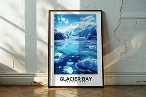 Glacier Bay National Park - Travel Poster, Home Decor, Alaska Destinations - Picture 1 of 14
