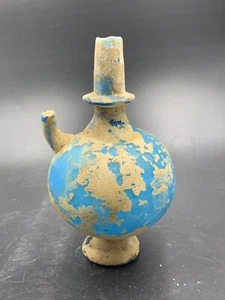 Chinese Tang Dynasty Kendi Bottle Buddhist Ceremonial Vessel 唐代琉璃净瓶 军持 佛教仪式供器 - Picture 1 of 12