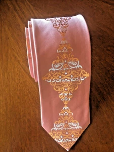 R. Lewis Downtown Pink Geometric Pattern Men's Tie. - Bild 1 von 3