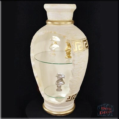 Regal Vitrine Amphore Bar Moderne Rundregal Griechische Eckvitrine Kunstharz - Bild 1 von 4