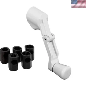 Lightweight White Folding Crank Handle - Ideal for Casement Window Replacement - Picture 1 of 4