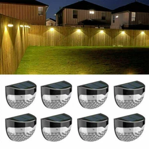 2-8er LED Solarleuchten Wandlampen Zaunleuchte Gartenleuchte Außen Treppen Lampe - Afbeelding 1 van 14