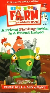 ON THE FARM WITH FARMER BOB VHS Friend Planting Seeds Vince Gill Amy Grant Bible - Picture 1 of 2