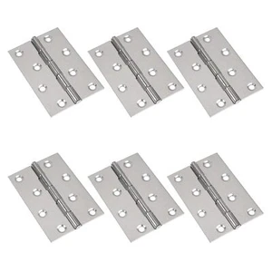 Hinges Dwinging Door Hinge Silver Stainless Steel 3.5Inch Hinge Pack of 6 - Picture 1 of 6