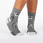 Head over Heels Women's Crew Socks Size 9-11 Grey Sock It To Me Bones Fashion
