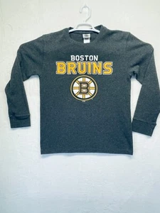 Boston Bruins Official NHL Long Sleeve Athletic Shirt/Sweatshirt Gray Mens L - Picture 1 of 17
