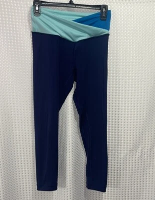 VSX Victoria’s Secret High Rise Color Block Leggings Navy Size 8 - Image 1 of 4