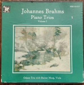 Johannes Brahms, Odeon Trio with Rainer Moog Piano Trios Volume 1 1980 BOX SET - Picture 1 of 14