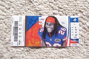FLORIDA GATORS VS LSU TIGERS 10/7/2017 FULL TICKET ~ MARCELL HARRIS - Picture 1 of 1