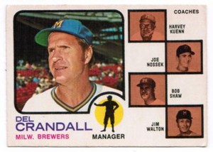 1973 O-Pee-Chee Del Crandall/Harvey Kuenn/Joe Nossek/Bob Shaw/Jim Walton