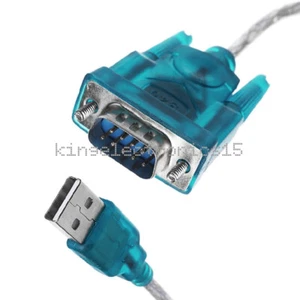 Cable USB a RS232 9 pines DB9 puerto serie adaptador convertidor azul - Imagen 1 de 4
