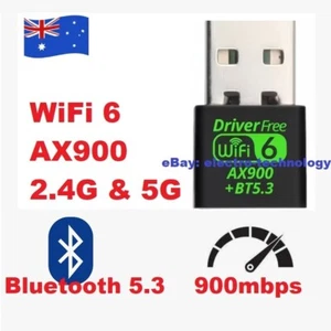 Realtek Dual Band 900Mbps USB WiFi 6 AX900 Adapter 5Ghz 2.4Ghz +BT Dongle - Picture 1 of 4