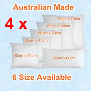 Aus Made New CUSHION INSERTS Premium Polyester Fibre Filling - Picture 1 of 11
