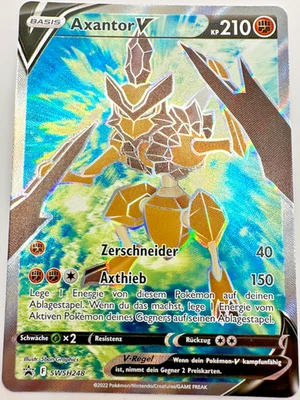 Pokemon Karte TCG Axantor V SWSH248 Black Star Promo Full Holo Rare Deutsch - Bild 1 von 4
