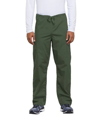 Scrubs Cherokee Workwear Men's Drawstring Pant 4100 OLVW Olive Free Shipping - Image 1 of 4