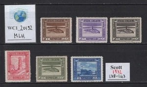 WC1_20192. ITAL.COL.:SOMALIA. 1932 AFRICAN THEMES stamps. Sc.138-143. MLH - Picture 1 of 1
