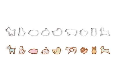 Fox Run Mini Tier Ausstechformen, 0,75 x 1,5 x 1 Zoll, Metallic - Bild 1 von 4