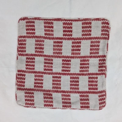 Piped Cushion Cover In Fermoie 'Cove' In Red 40x40cm - Image 1 of 3