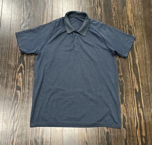 Lululemon Metal Vent Tech Polo Shirt Men’s Medium Blue Polyester  - Picture 1 of 5