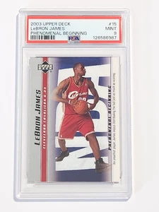 2003 UPPER DECK LEBRON JAMES PHENOMENAL BEGINNING #15 PSA 9 - Picture 1 of 2