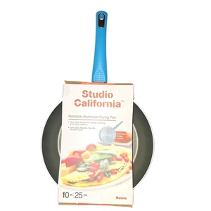 Padella 10 pollici Laurie Gates Daisie Collection Studio California alluminio blu - Foto 1 di 7