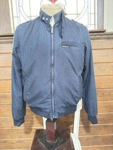 Vintage Members Only Bomber Zip Jacke Herren Medium Navy Blau 80er 90er leicht - Bild 1 von 11