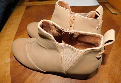 Toms Beige Cuña Gamuza Botas Mujer Talla 5 Foto 1 de 4