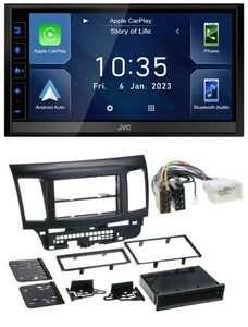 JVC DAB Bluetooth MP3 USB 2DIN Autoradio für Mitsubishi EVO Lancer ab 08 - Bild 1 von 9