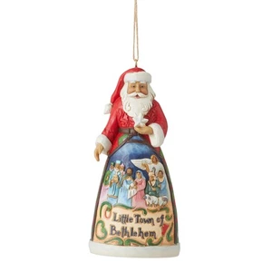 Jim Shore Heartwood Creek Santa Little Town of Bethlehem Hanging Ornament, 4.... - Picture 1 of 3