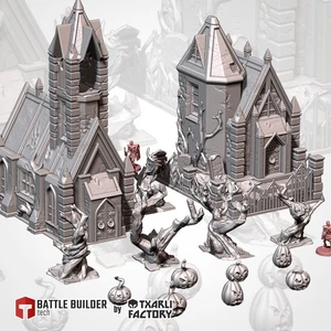 Night Of The Living Dead Fantasy Narrative And Thematic 3D Printed Terrain - Bild 1 von 19