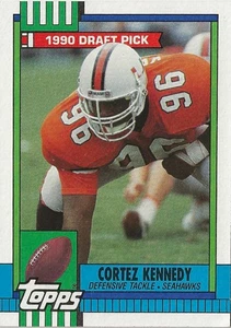 1990 Topps Cortez Kennedy Draft Pick #334 RC HOF SEAHAWKS - Bild 1 von 3