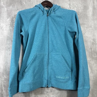 Carhartt Hoodie Womens Small Full Zip Fleece Logo Blue Y2K - Image 1 of 4
