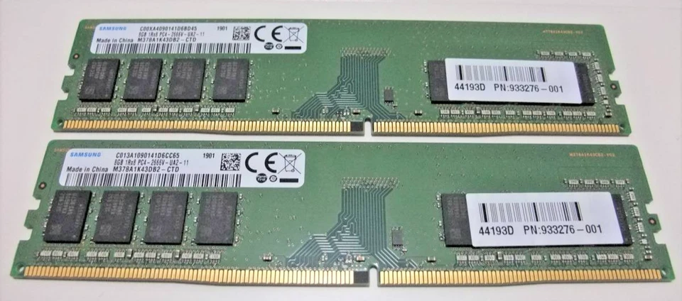 Samsung 16GB (2x8GB) DDR4 2666MHz Desktop RAM Memory M378A1K43DB2-CTD - Image 1 of 1