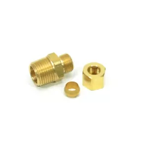5/16 OD Compression Tube to 3/8 Male Npt Adapter Fitting Connector Water Oil Gas - Picture 1 of 6