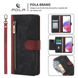For Samsung Galaxy A52 A53 A54 A55 A70 A71 Wallet Flip Cover Leather Phone Case - Picture 1 of 46
