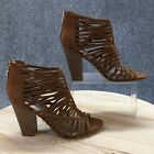 G by Guess Sandals Womens 10 M Gladiator Brown Leather Casual Heeled Open Toe