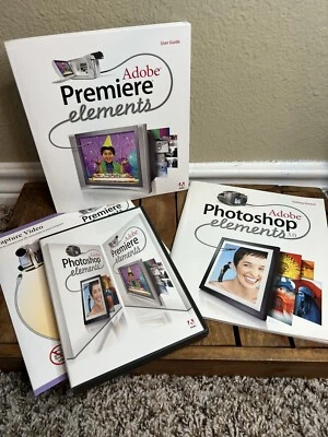 Adobe Photoshop Elements 3.0  And Adobe Premier Elements W/ Books/CD - Image 1 of 3