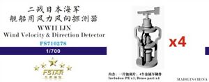 Five Star 710278 1/700 IJN Wind Velocity & Direction Detector for Vessels (4 Set
