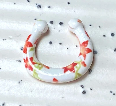 1pc Non-Piercing Print Septum Hanger Clip-On Fake Nose Ring - Image 1 of 3
