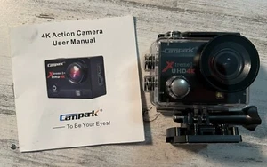 CamPark Xtreme I+ UHD 4K Action Camera 32GB Micro SD With Assorted Accessories - Picture 1 of 19