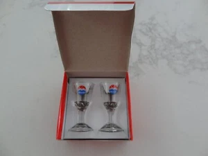 CHINA CHINESE KWEICHOW Moutai Liquor Shot Glasses 2 piece with case. NEW - Picture 1 of 6