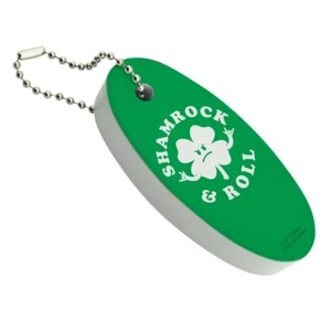 Shamrock and Roll Irish Rock Funny Floating Foam Keychain Fishing Boat Buoy - Picture 1 of 4